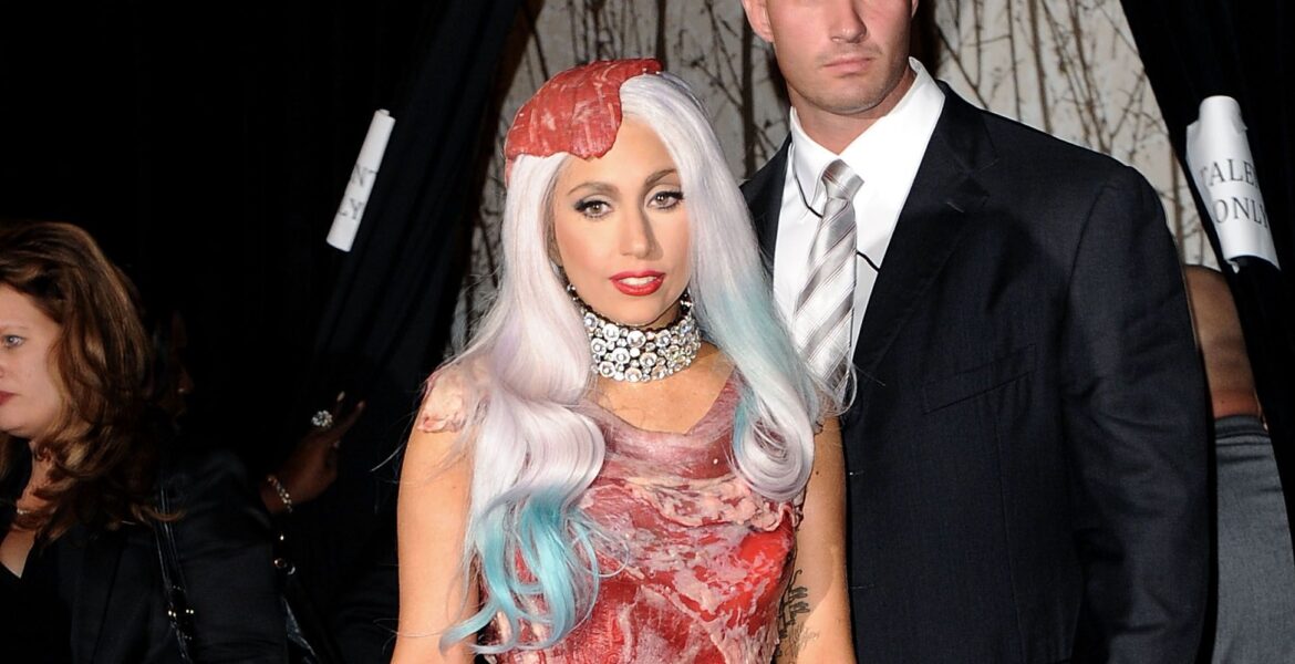 lady gaga meat dress